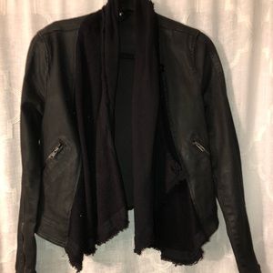Black leather jacket